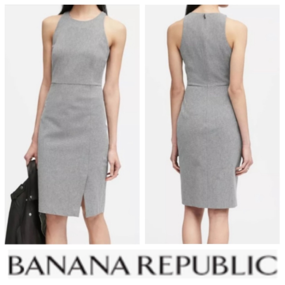 🌿Banana Republic Bi-Stretch Racerback Sheath Dress